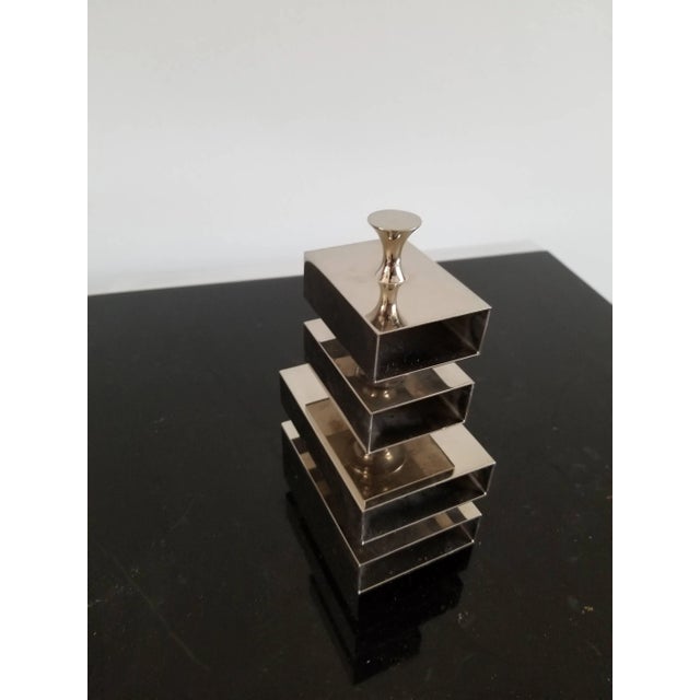 Petite Chrome Pencil Rack by Philippe Barbier, Signed, France, 1970s For Sale In New York - Image 6 of 8
