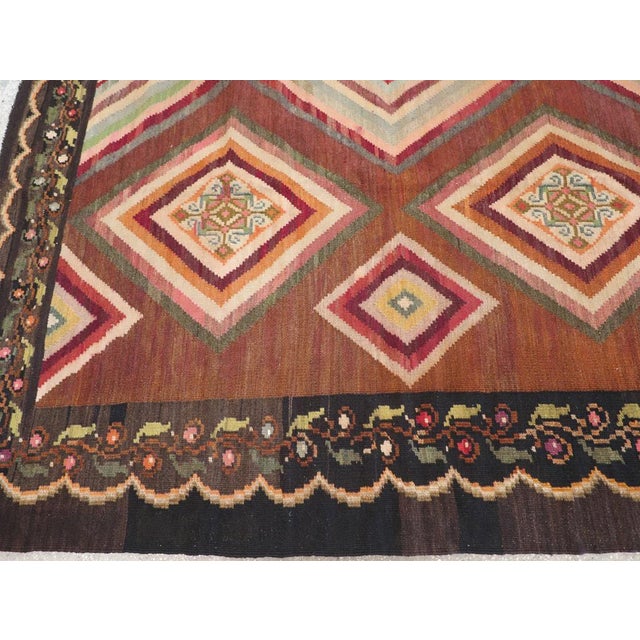 Textile Galerie Shabab Collection Mid-20th Century Turkish Flatweave Kilim Rug For Sale - Image 7 of 10