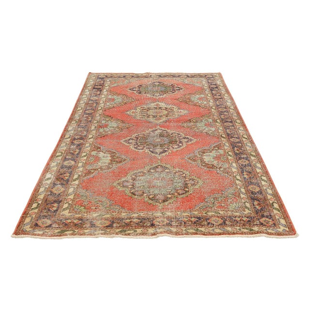 Vintage handknotted wool area rug from Konya region of Turkey. Approximatelly 50-60 years old. In very good condition.