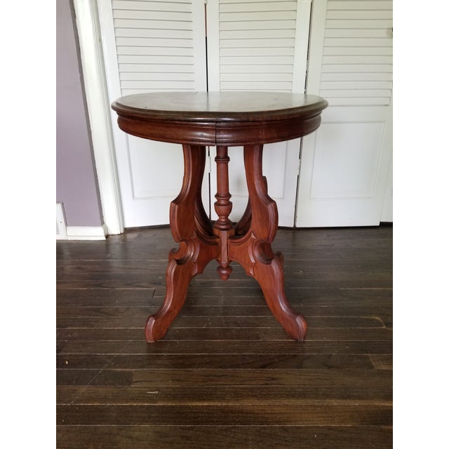 Antique Rustic Victorian Pedestal Side Table Chairish