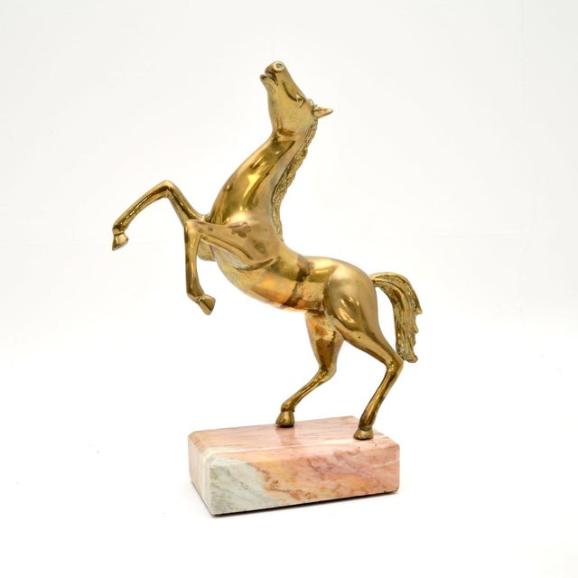 Italian Artist, Horse Sculpture, 1970, Bronze on Marble Pedestal For Sale - Image 3 of 10