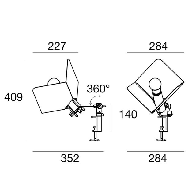 Triedro Clip Lamp by Joe Colombo for Stilnovo, 1980s For Sale - Image 13 of 14