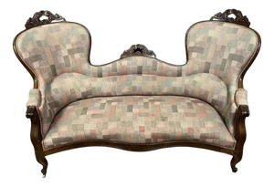 Napoleon III Mahogany Wing Sofa
