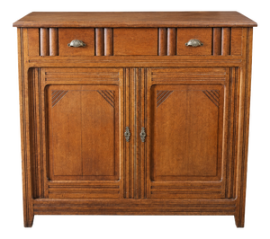 French Art Deco Oak Buffet, 1930s