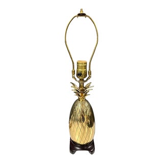 Vintage Brass Pineapple Lamp For Sale