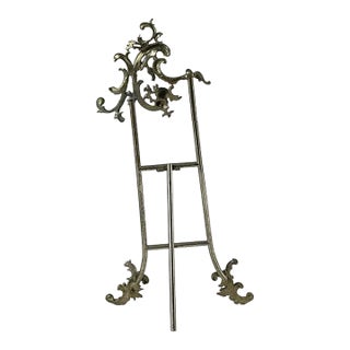 Antique Italian Liberty Art Nouveau Adjustable Metal Photograph Easel For Sale