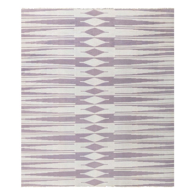 Doris Leslie Blau Vintage Indian Dhurrie Rug For Sale