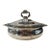 1950s Silverplate Covered Serving Dish With Pyrex Insert For Sale