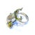 Bochic “Orient” Vintage White Sea Pearl & Emeralds Ring Set In 18K Gold & Silver For Sale - Image 9 of 10