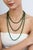 Estate 60 Ct Natural Green Onyx Beads Single Strand Necklace With Silver Clasp, 16 Inch For Sale - Image 15 of 15