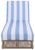 Gillian Chaise Lounge, Heather Tan/Baby Blue Stripe For Sale - Image 10 of 12