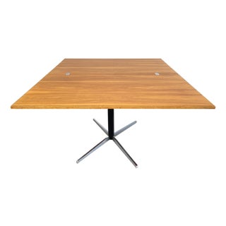 Mid-Century Adjustable Dining or Coffee Table in Nutwood Veneer and Chrome by Wilhelm Renz, 1975 For Sale