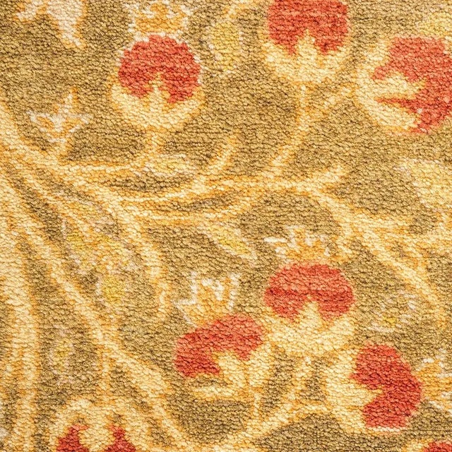 Traditional Mogul Collection Hand-Knotted Area Rug - Orange 8' 3" x 10' 5" For Sale - Image 3 of 4