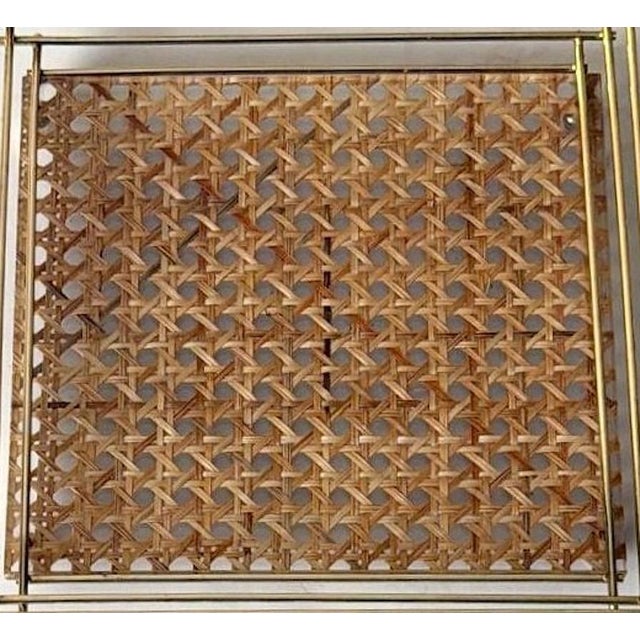 Christian Dior Style Lucite and Vienna Straw Basket For Sale - Image 11 of 18