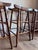 Brown Set of 3 Mid Century Bar Stools Primitive Craft Movement Turned Walnut Bobbin Spindle Legs and Danish Cording Woven Seats For Sale - Image 8 of 13