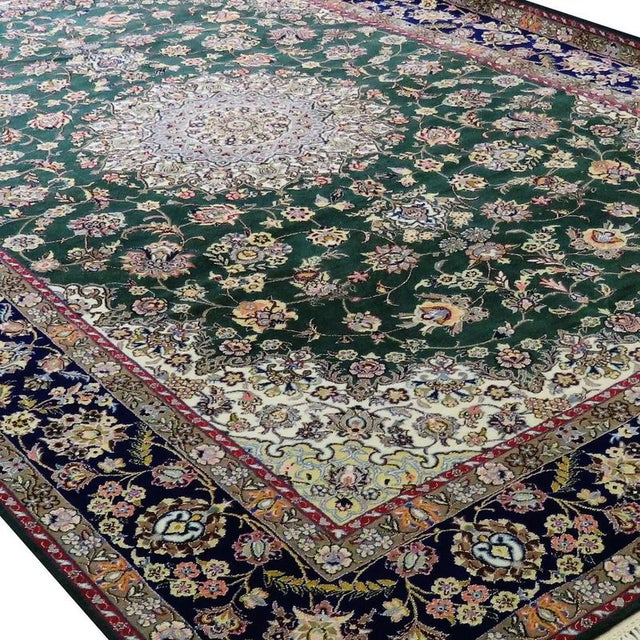 Hand-knotted Nain rug | Knot density: 9La 42 Raj (approx. 360.000 / m²) | Material: Virgin wool & silk | Size: 210 x 320...
