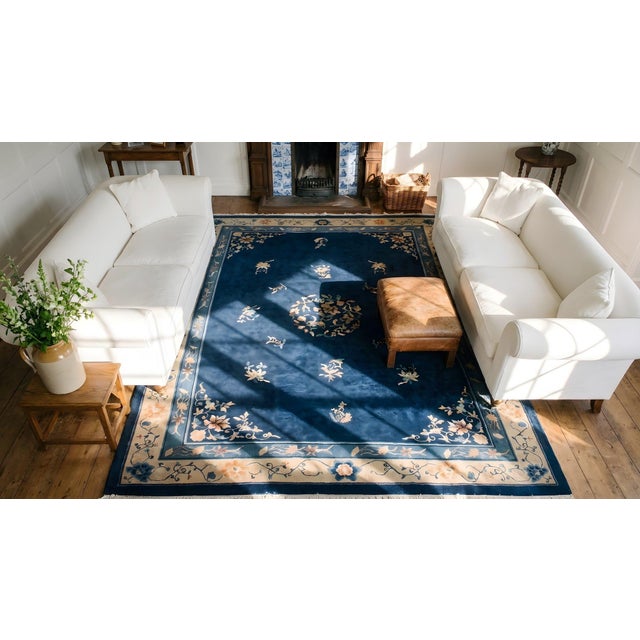 Antique Chinese Peking Rug 9' 4" x 11' 9" For Sale - Image 14 of 15