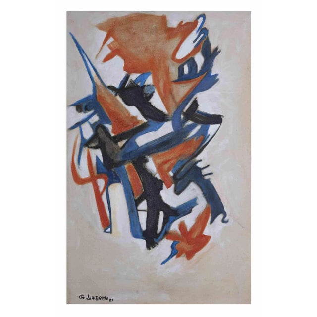 Giorgio Lo Fermo, Abstract Composition, Original Oil on Canvas, 2021 For Sale - Image 5 of 6
