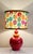 Vintage Table Lamp with Red and Yellow Ceramic Base and Fabric by Lamplove, 1980s For Sale - Image 10 of 10