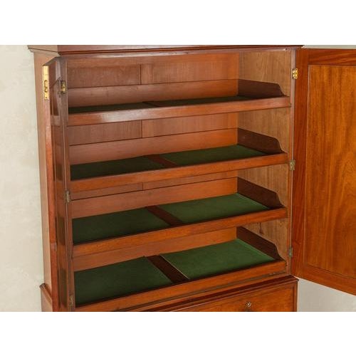 Brown Antique Linen Press, 1840s For Sale - Image 8 of 13