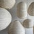 Large Round Japanese-Style Rattan and Natural Linen Pendant Light, 1980s For Sale - Image 12 of 18