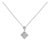 10K White Gold Princess Cut Diamond Geometric Pendant Necklace For Sale