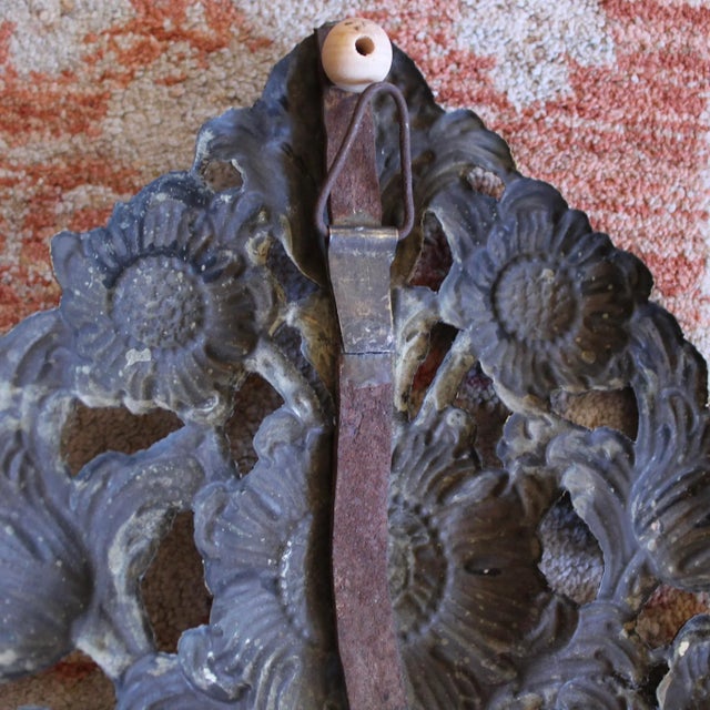 Pair of Antique Continental Brass Repoussé Sconces For Sale - Image 15 of 15