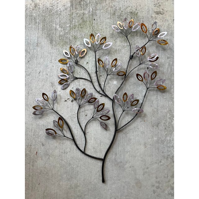 Curtis Jere-Style Large Gold Amber Toned Tree of Life Wall Hanging Sculpture 37” No damage. Good condition. Height 37 1/2”...