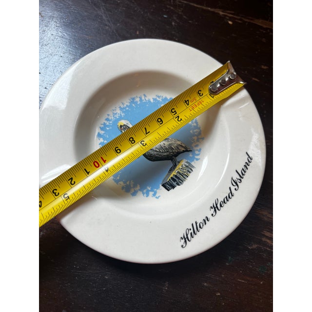1970s Small Ceramic Hilton Head Ashtray With a Pelican Design For Sale In Atlanta - Image 6 of 6