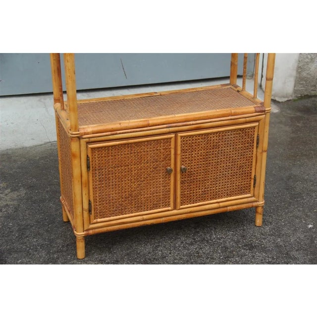 Mid-Century Modern Italian Bamboo Sideboard, 1950s For Sale - Image 3 of 16