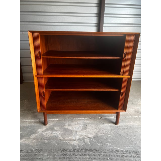 Wood 1960s Peter Hvidt & Orla Mølgaard-Nielsen for Søborg Danish Teak Credenza and Hutch For Sale - Image 7 of 11