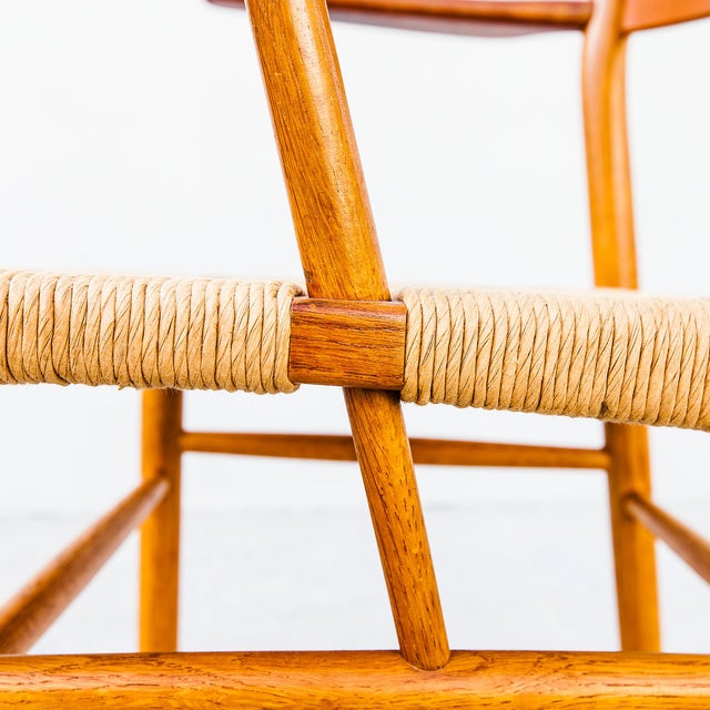 Borge Mogensen Attributed Model 156 Teak & Oak Armchair by Soborg, Denmark 1950s For Sale In Los Angeles - Image 6 of 15