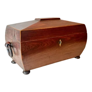 Late 19th Century Large Regency Tea Caddy