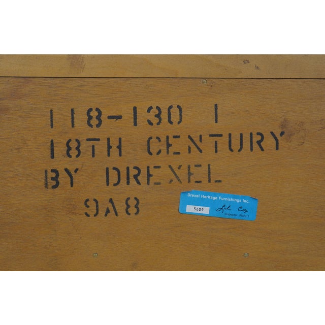 Drexel Heritage 18th Century Mahogany Double Dresser W. 2 Mirrors For Sale - Image 18 of 18