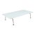 2001 Danish Modern Vico Magistretti for Fritz Hansen Rectangular Glass & Steel Coffee Table For Sale