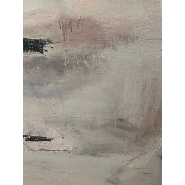 White "The Calming Content of the Endurance" Original Abstract Painting by Brian Jerome For Sale - Image 8 of 11