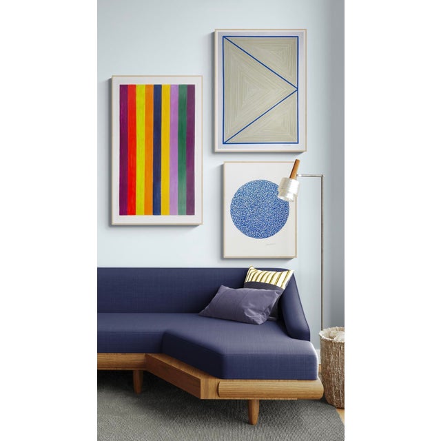 Abstract Vertical Bars With Purple and Orange For Sale - Image 3 of 4