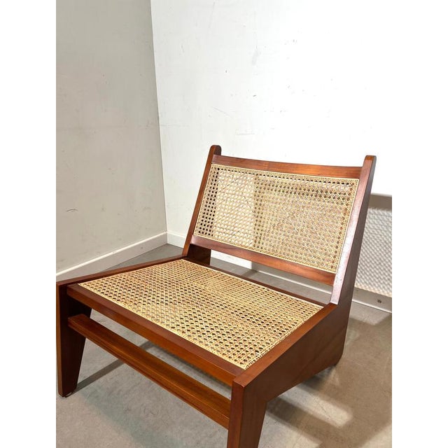 Kangaroo Lounge Chair in Teak & Rattan For Sale - Image 4 of 8