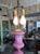 Antique Mary Gregory Pink Opaline Lamp For Sale - Image 10 of 16