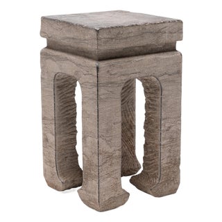 Late 20th Century Chinese Limestone Pedestal Table For Sale