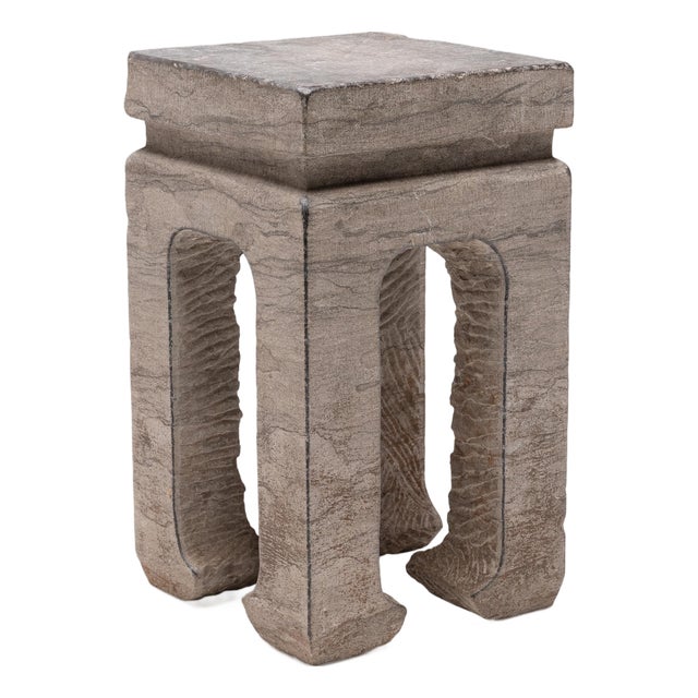 Late 20th Century Chinese Limestone Pedestal Table For Sale