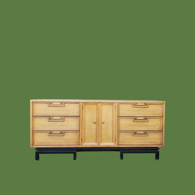 1950s Large Bleached Mahogany Dresser by American of Martinsville For Sale In Los Angeles - Image 6 of 18