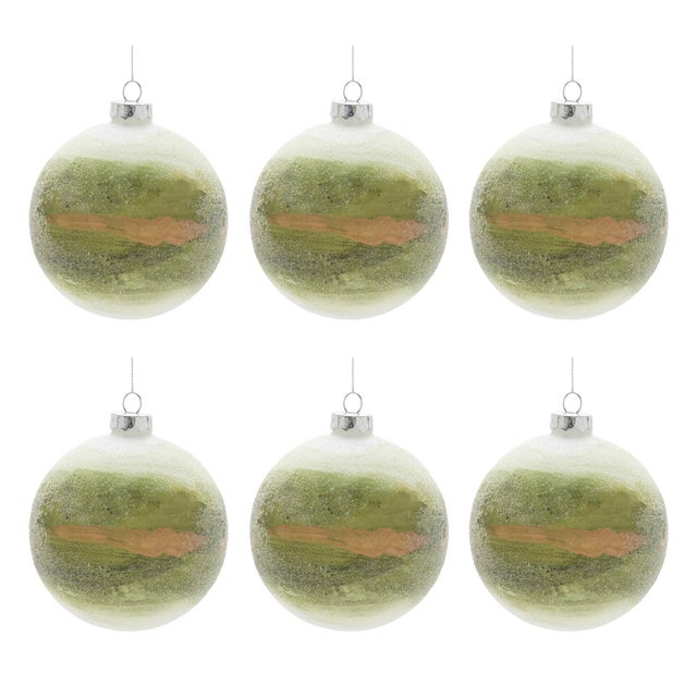Beaded Glass Ball Ornament (Set of 6) For Sale In Chicago - Image 6 of 6
