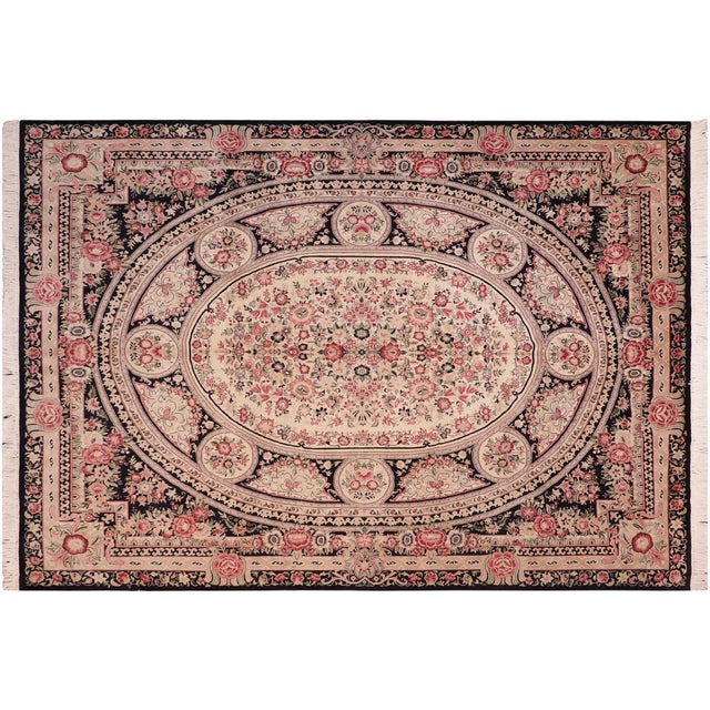 Elegant Pak-Persian Black/Beige Wool Rug - 8'1'' X 10'2'' For Sale - Image 9 of 9