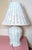 Vintage White Wicker Rattan Table Lamp Matching Wicker Shade Ginger Jar For Sale - Image 4 of 11