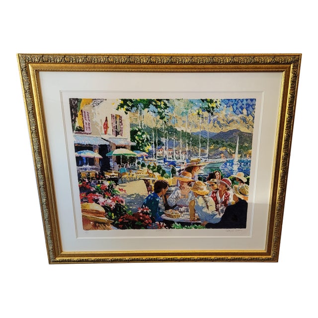 Serigraph Hazel Soan Waterfront III Artist Signed Numbered 48/350 1991 For Sale