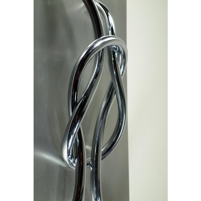 Vintage Missaglia Wall Lamp in Steel by Giacomo Benevelli, 1970s For Sale - Image 9 of 14