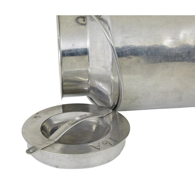 Mid-Century Stainless Steel Storage Vessel For Sale - Image 3 of 7