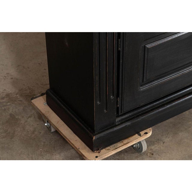 English Ebonised Mahogany Glazed Bookcase, 1940 For Sale - Image 12 of 17