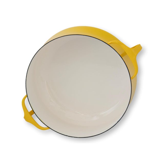 Dansk Kobenstyle Yellow Enamel Cooking Pot For Sale - Image 4 of 5